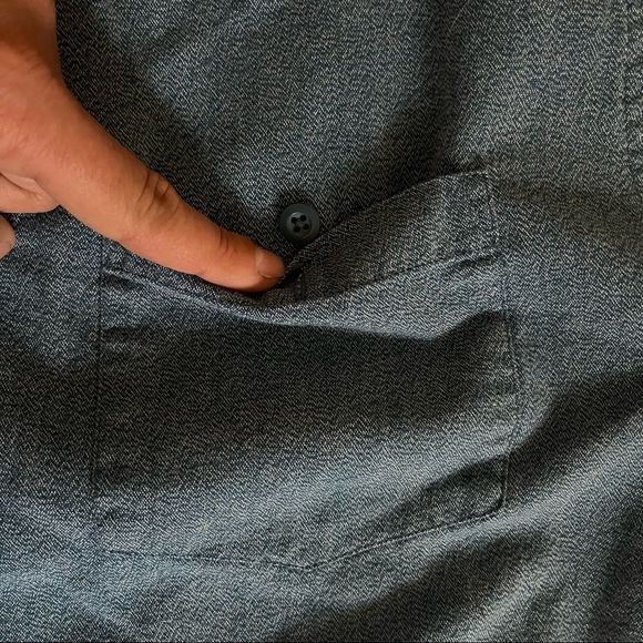 Amplify Blue Short Sleeve Button Down Shirt - Picture 5 of 5